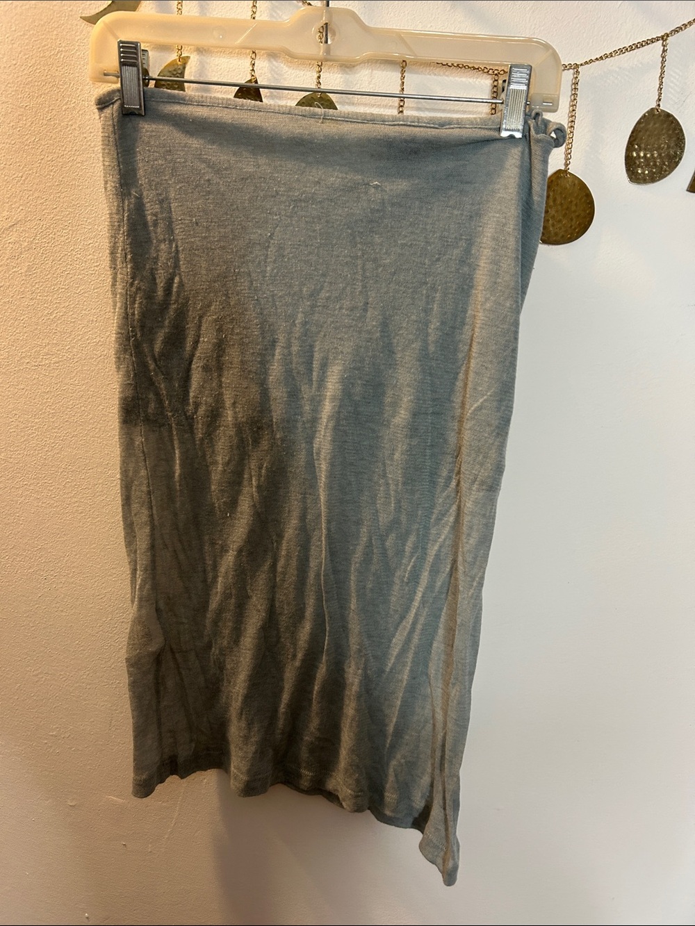 Vintage Diesel Style Lab open Waistband Midi Skirt in Heather Gray - Picture 3 of 8